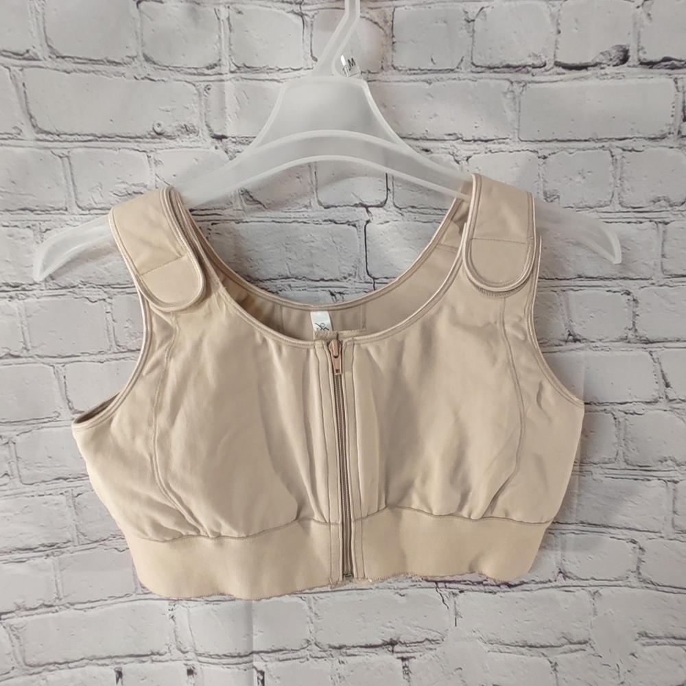 ABC American Breast Care Compression Zip Hook Loop Masectomy Bra 44 NM